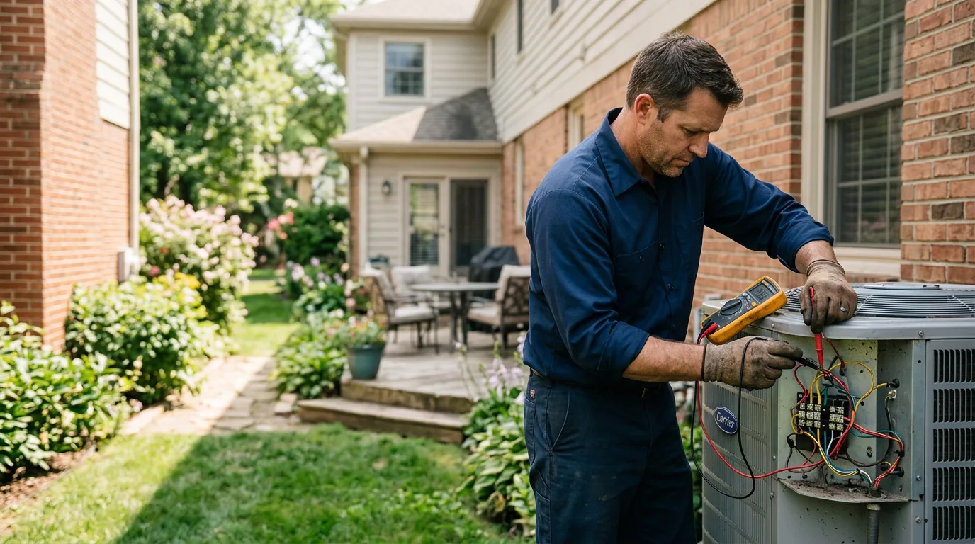 HVAC technician working near Dale, NY